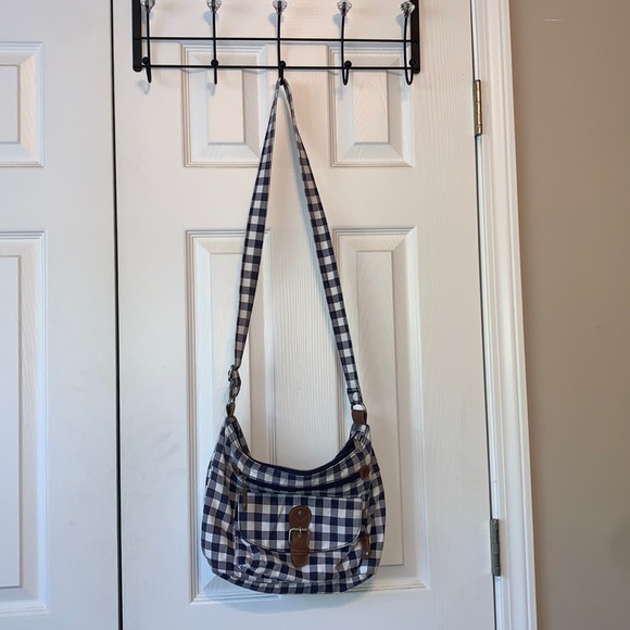 Handbags - Blue and White Checkered Purse